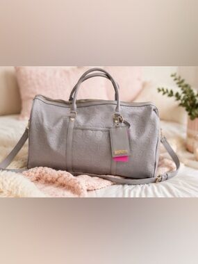 BETSEY JOHNSON SKULL DUFFLE BAG, BETSEY JOHNSON Skull Embossed Weekender